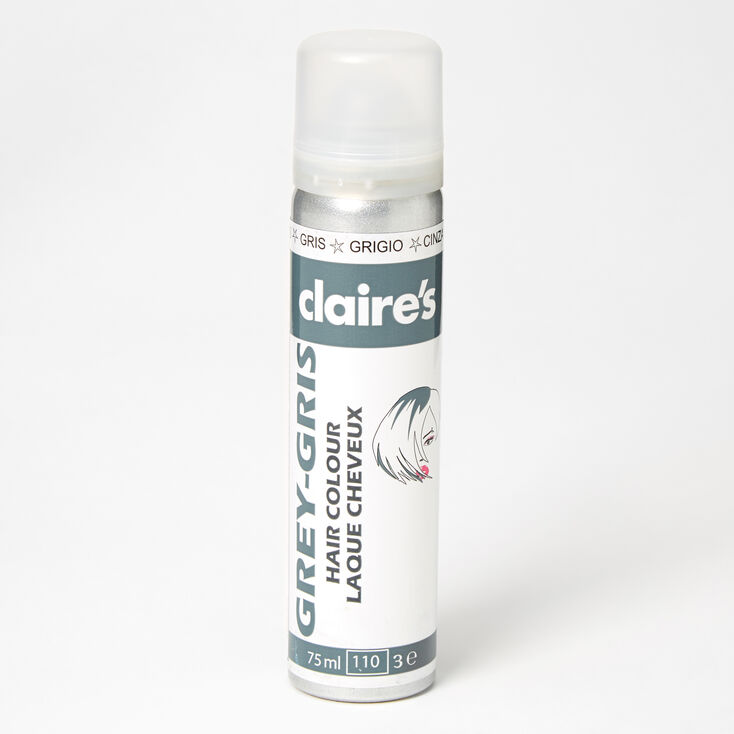 Claire's Couleur temporaire pour cheveux fini pailleté - Gris