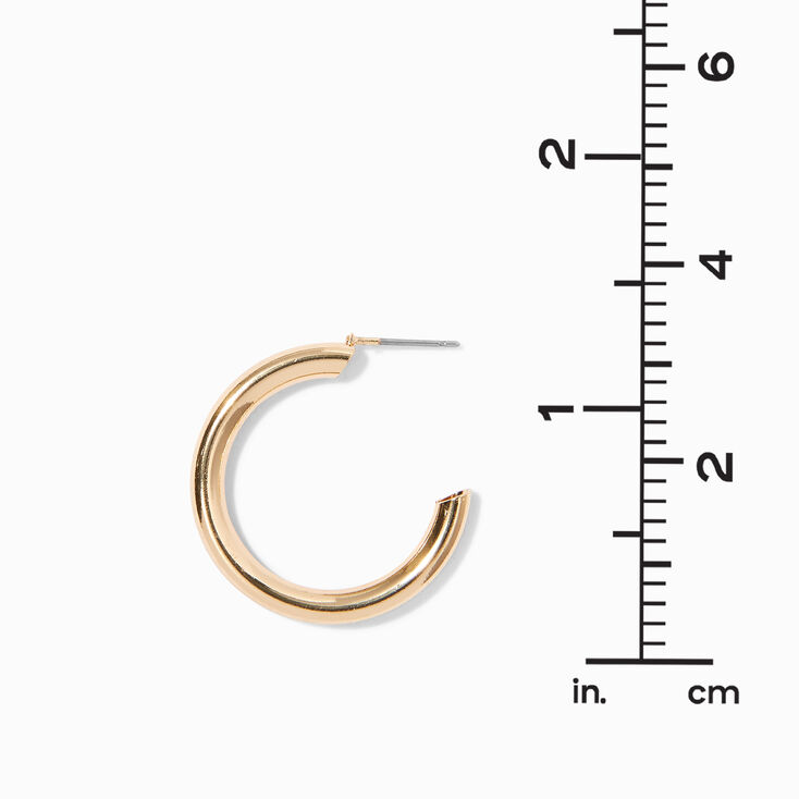 Gold Graduated Hoop Earrings - 3 Pack,