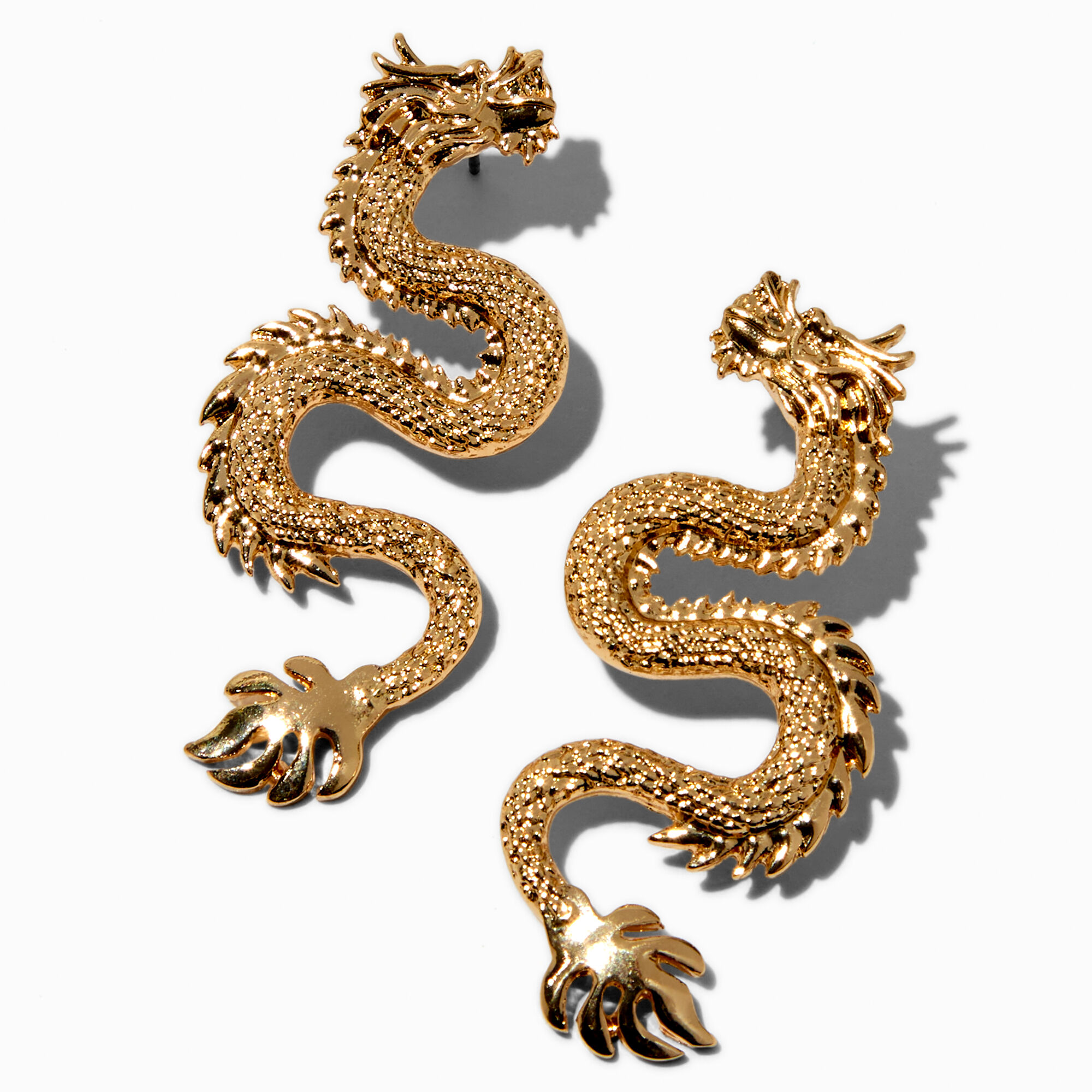 Gold dragon store earrings