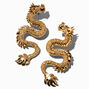 Gold 2&quot; Dragon Drop Earrings,