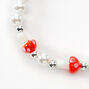 Lucky Mushroom Beaded Pearl Stretch Bracelet,