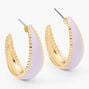 Gold-tone 20MM Studded Hoop Earrings - Purple,