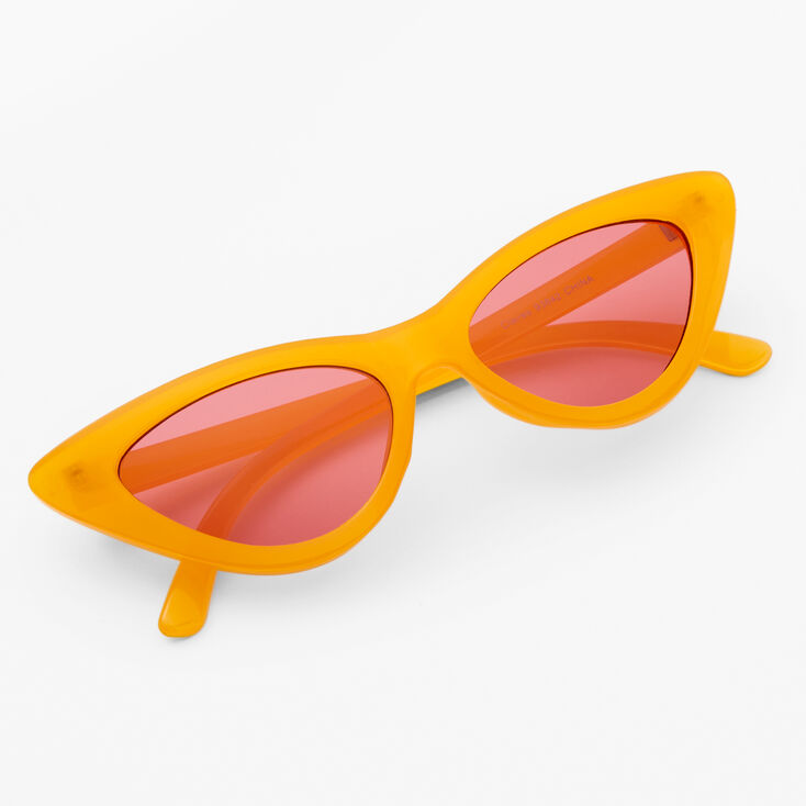 Retro Cat Eye Sunglasses - Orange