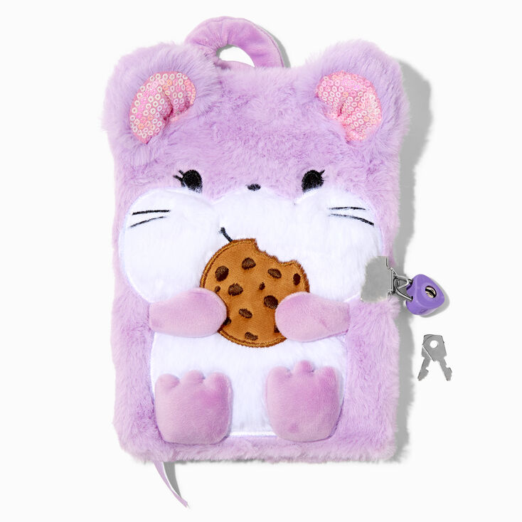 Cookie Mouse Plush Lock Diary,
