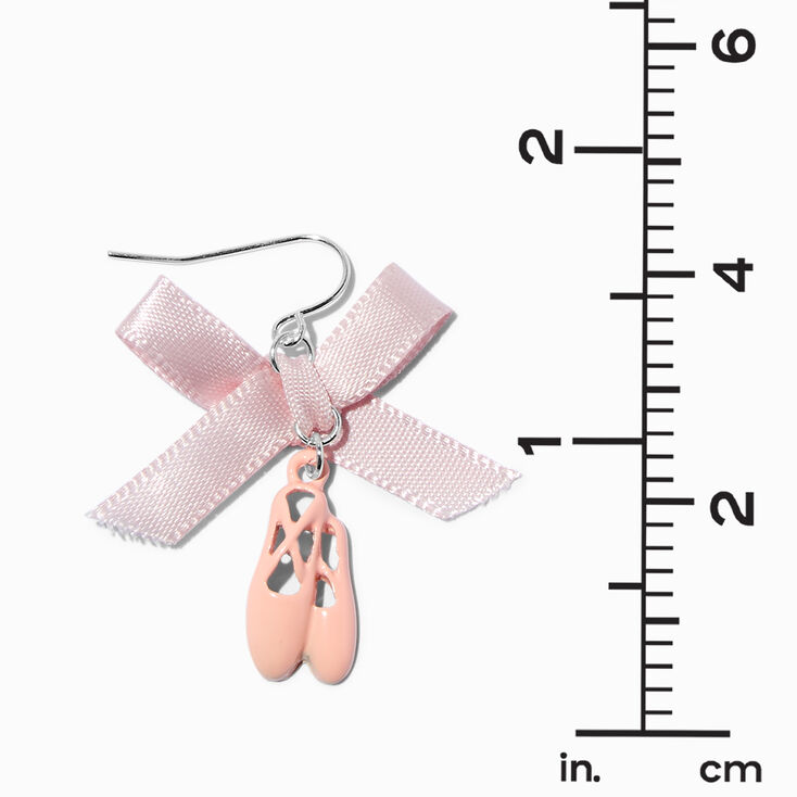 Pink Ballet Slipper 1.5&quot; Drop Earrings,