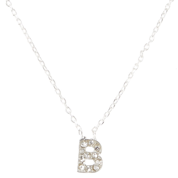 Claire's Collier à pendentif couleur argenté à initiale B