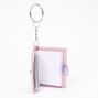 Glitter Initial Mini Diary Keychain - K,