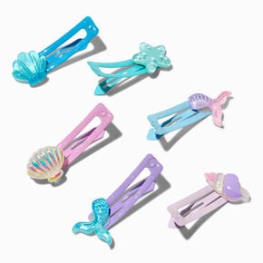 Claire&#39;s Club Mermaid Square Snap Hair Clips - 6 Pack,