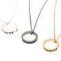 Lot de 3 colliers d&#39;amiti&eacute; &agrave; pendentif anneau en m&eacute;taux mixtes,