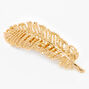 Gold Palm Leaf Hair Barrette,