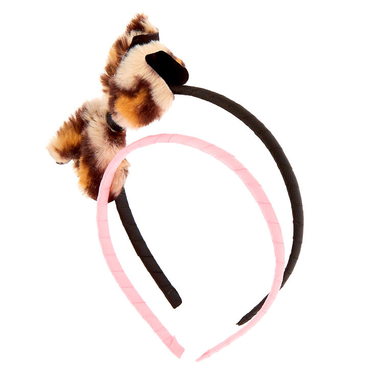 Claire&#39;s Club Fuzzy Bow Headbands - 2 Pack,
