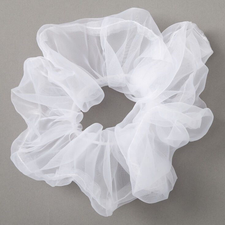 Claire's Grand chouchou en organza - Blanc