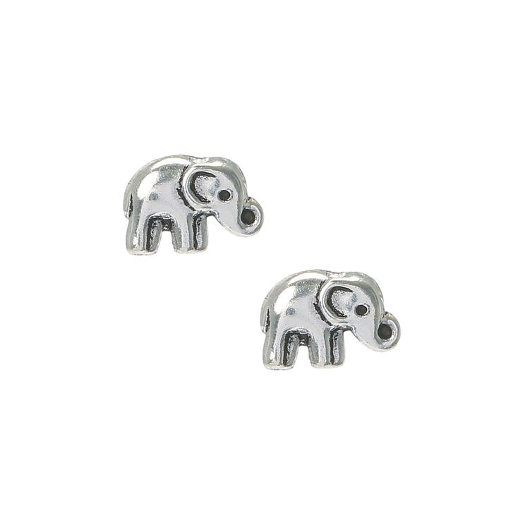 Sterling Silver Boho Elephant Stud Earrings Claire S Sterling Silver Boho Elephant Stud Earrings