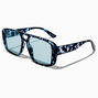 Blue Tortoiseshell Aviator Sunglasses,