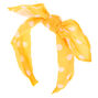 Polka Dot Knotted Bow Headband - Yellow,