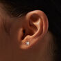 C LUXE by Claire&#39;s Sterling Silver Cubic Zirconia 10mm Round Butterfly Stud Earrings,