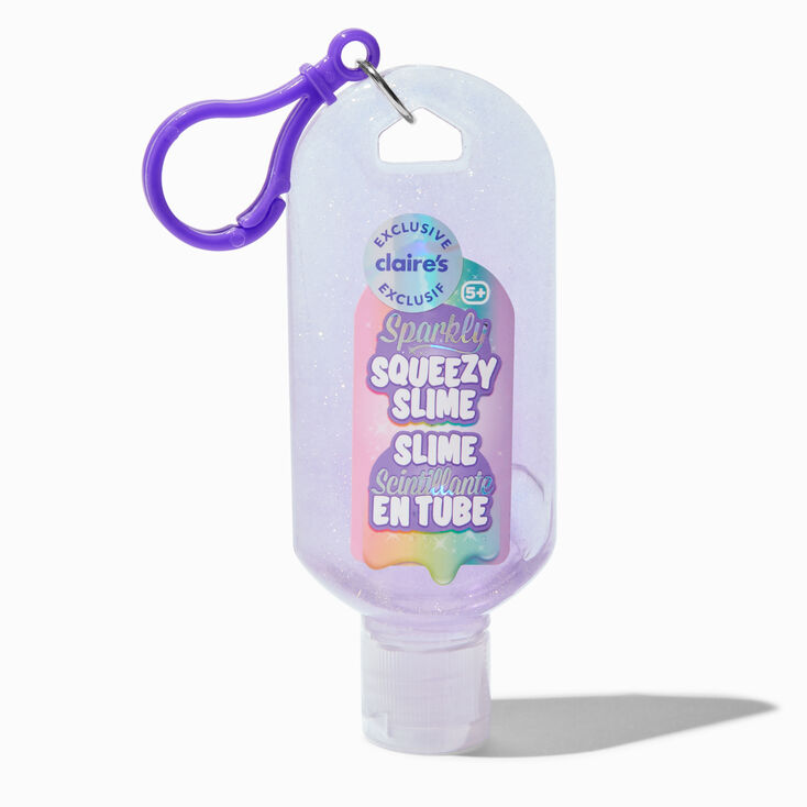 Claire&#39;s Exclusive Sparkly Squeezy Slime Keyring &ndash; Styles Vary,