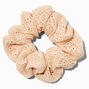 Cream Crochet Hair Scrunchie,