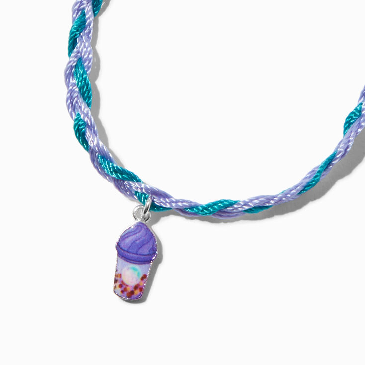 Frappuccino Charm Woven Adjustable Bracelet,