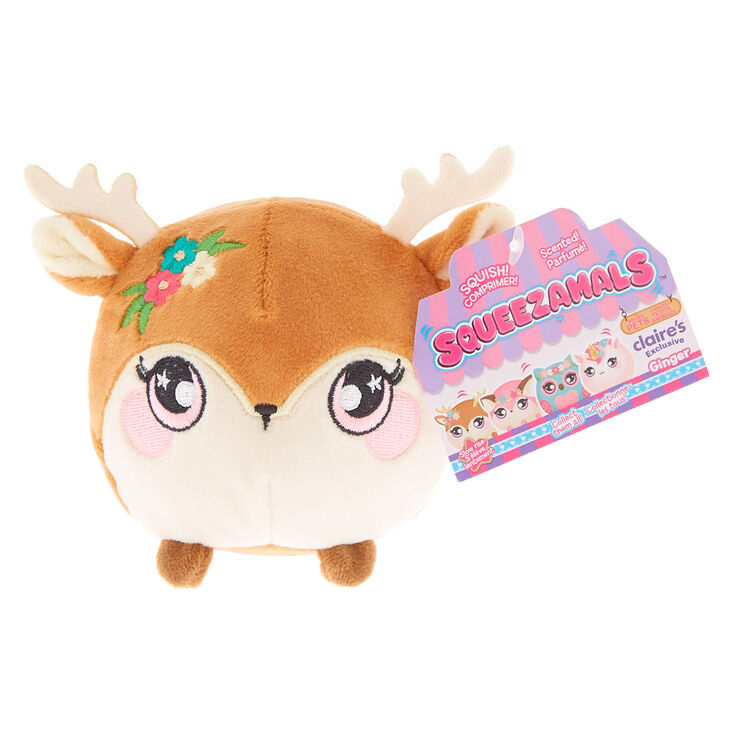 Claire's Peluche Ginger le renne des Squeezamals™