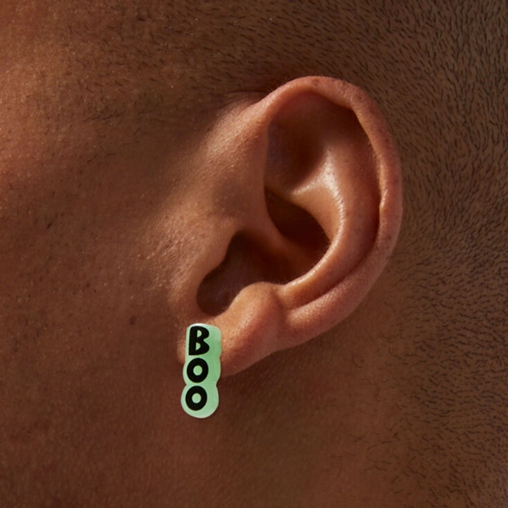 Ghost, Bat, &amp; BOO Stud Earrings - 3 Pack,