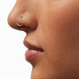 Clous et anneaux pour le nez couleur argent&eacute;e 0,6&nbsp;mm - Lot de 12,