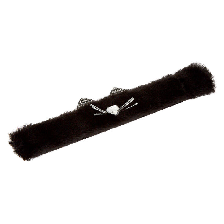 Furry Cat Slap Bracelet - Black,