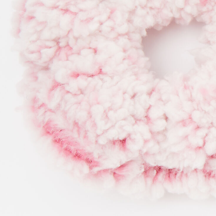 Medium Teddy Hair Scrunchie - Pink,