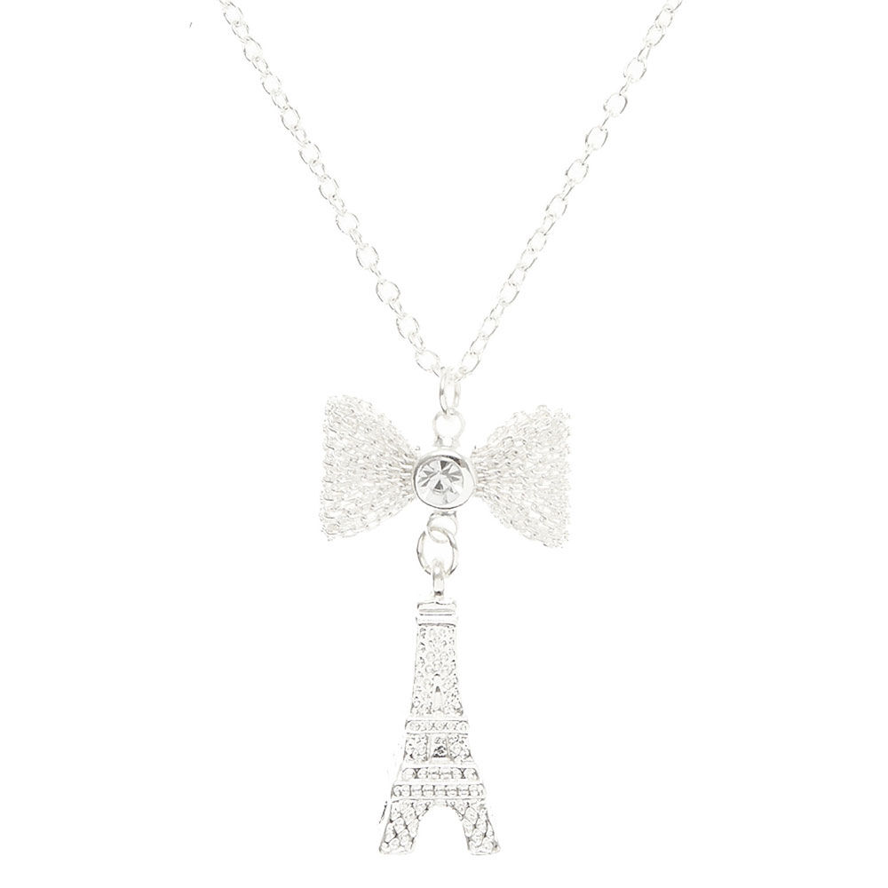 Silver Paris Pendant Necklace,