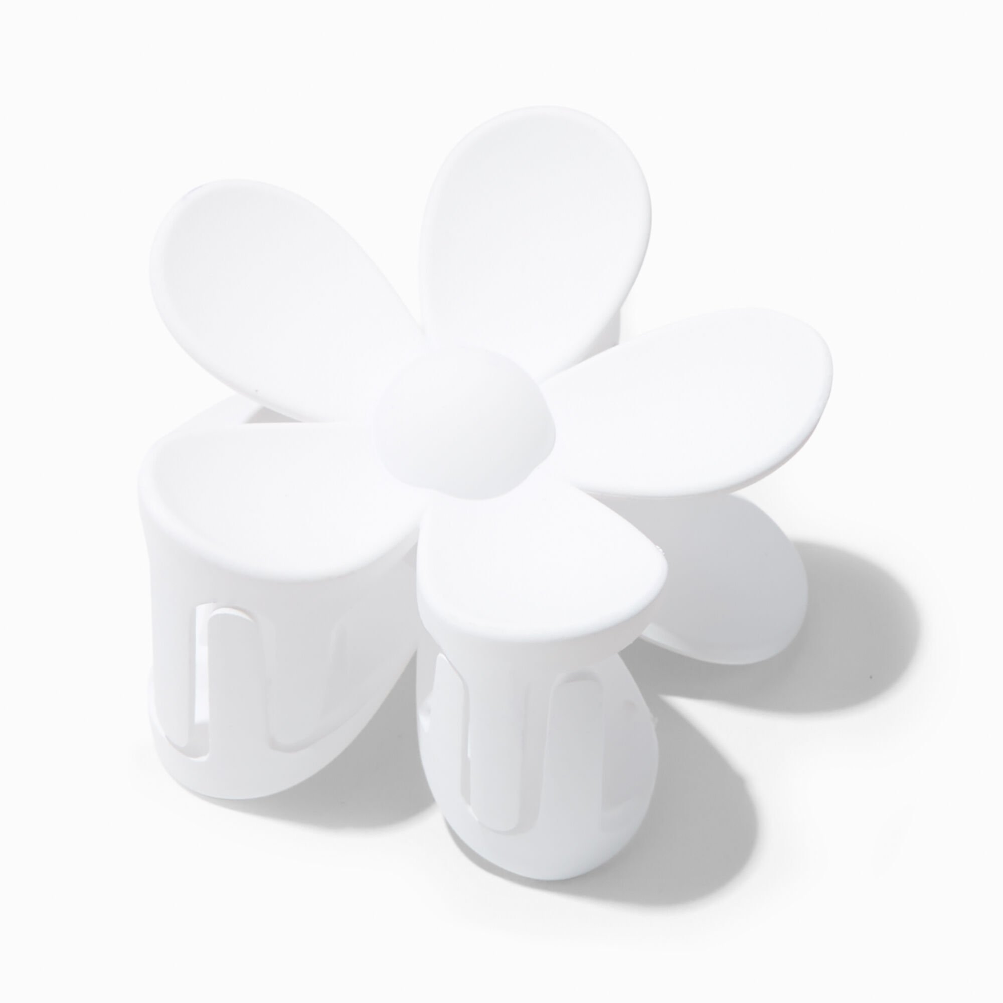 Pince à cheveux fleur mate - Blanc,