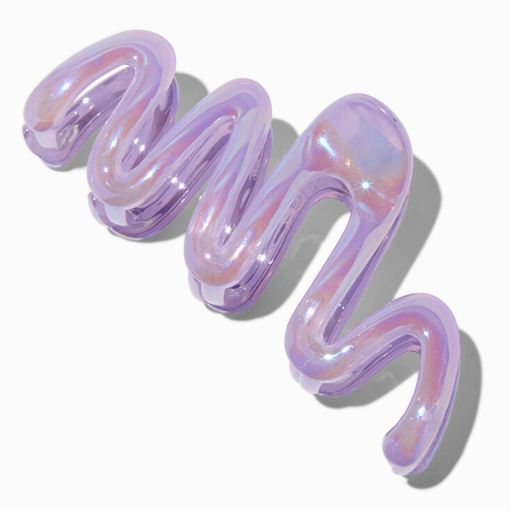 Purple Iridescent Zig Zag Hair Claw,