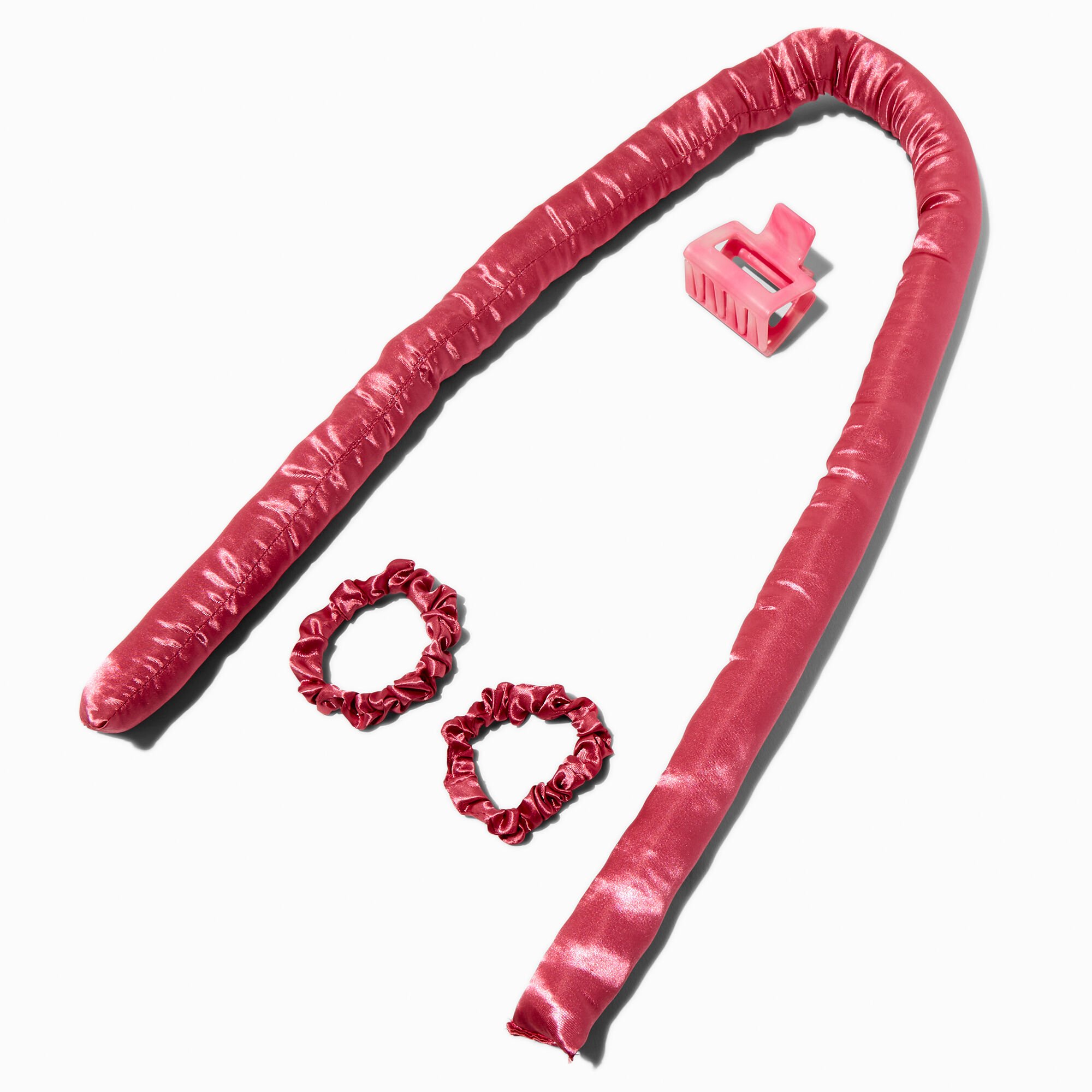 Pink Heatless Hair Curling Set,