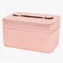 Metallic Quilted Travel Case Makeup Set - Blush Pink,