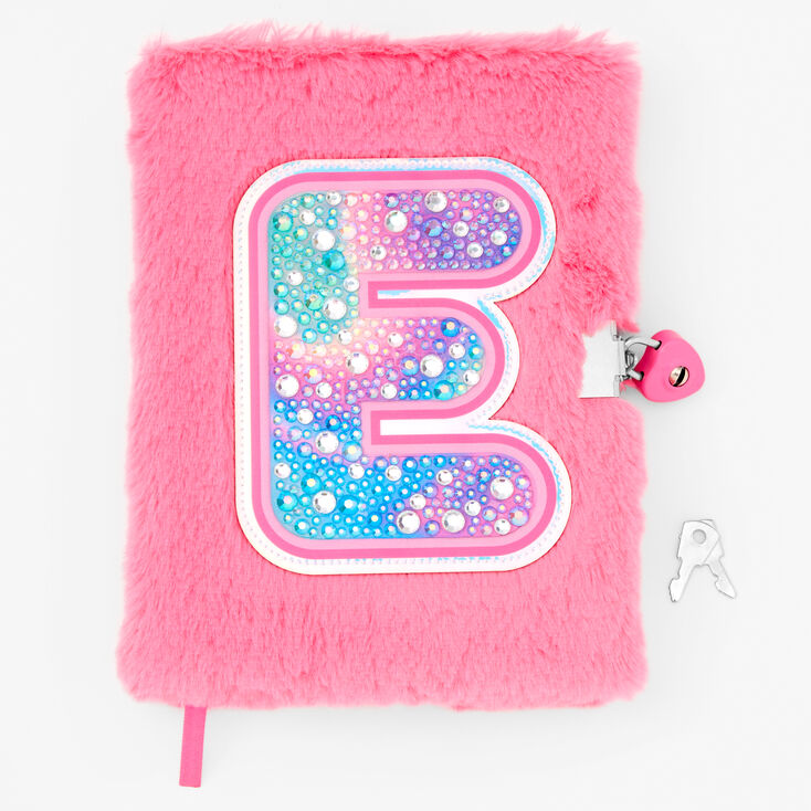 Bejeweled Initial Fuzzy Lock Diary - E,