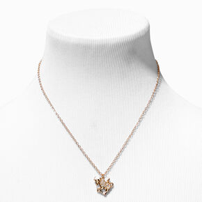 Gold Zodiac Symbol Pendant Necklace - Taurus,