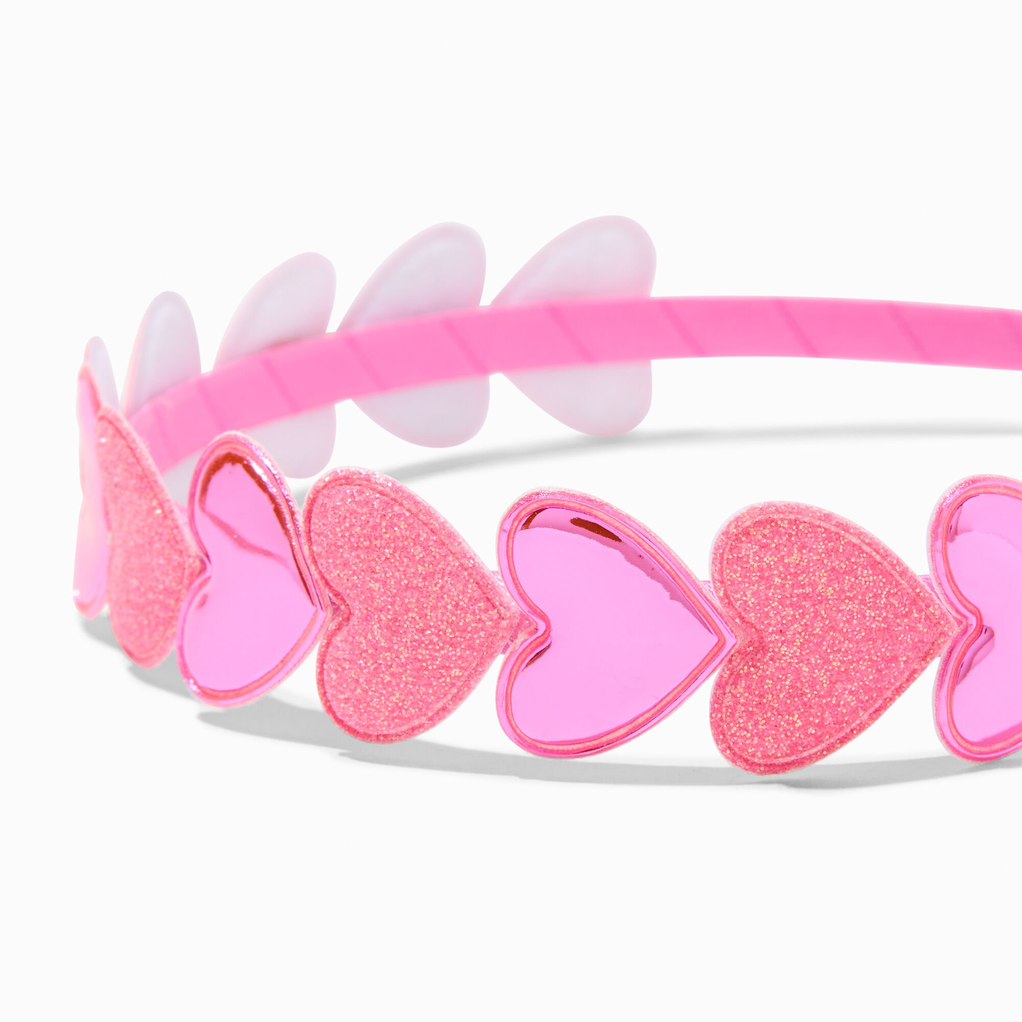 Claire's Club Pink Heart & Pearl Headbands - 3 Pack