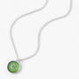 Silver Initial Mood Pendant Necklace - C,