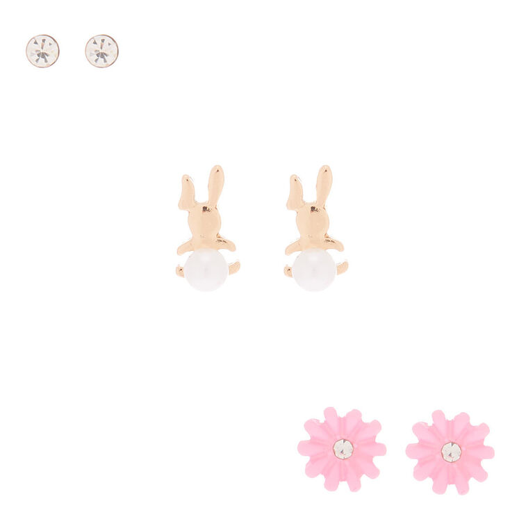 Flower Crown Bunny Earrings