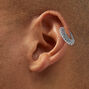 Silver-tone Crystal Pav&eacute; Chunky Ear Cuff,