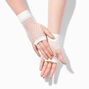 White Fishnet Fingerless Gloves,