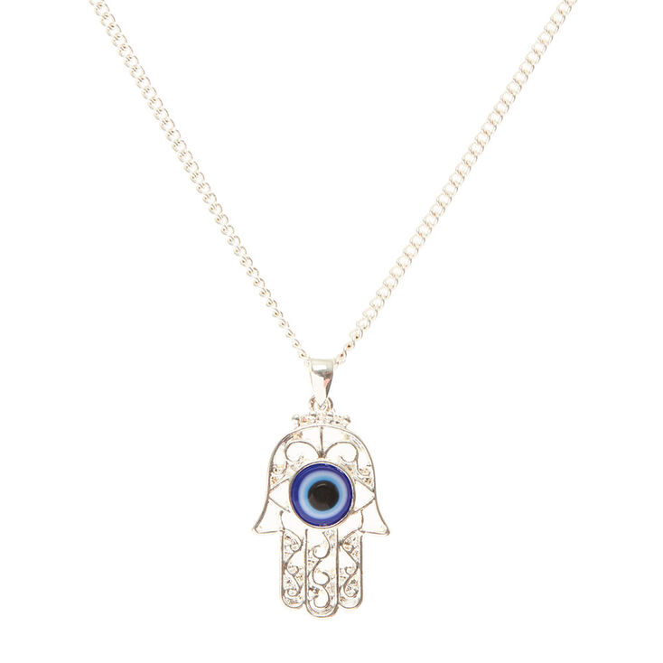 Evil Eye Hamsa Hand Pendant Necklace | Claire's US
