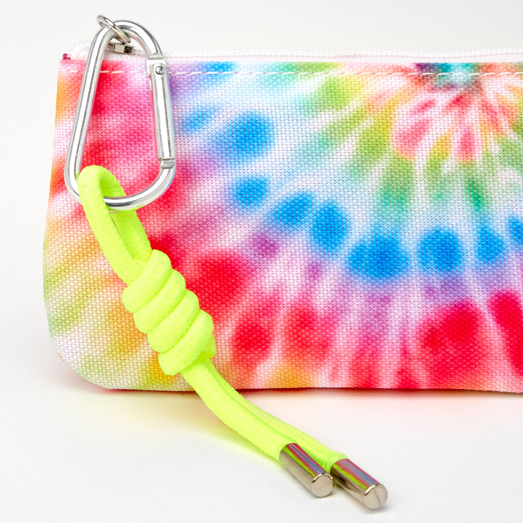 Neon Rainbow Tie Dye Spiral Coin Purse,