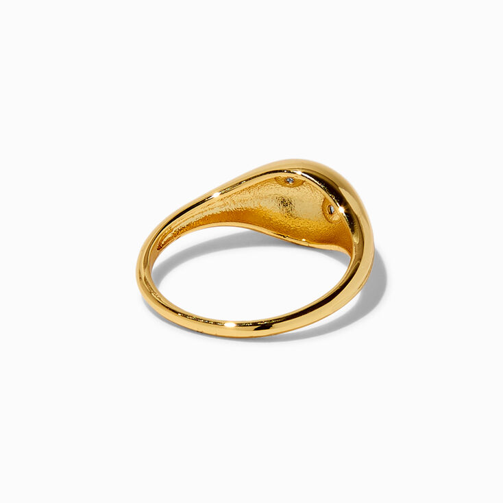 JAM + RICO x Claire&#39;s 18k Yellow Gold Plated Dome Cowrie Shell Ring,