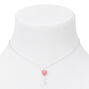 Claire&#39;s Club Silver Heart Key Pendant Necklace,