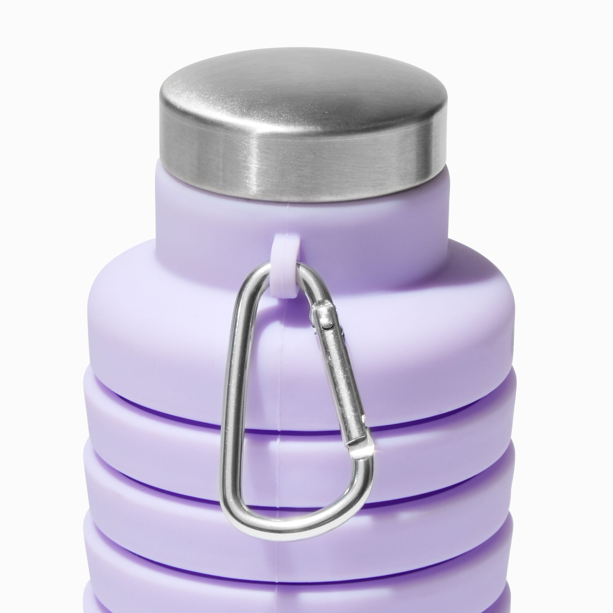 Collapsible Purple Water Bottle