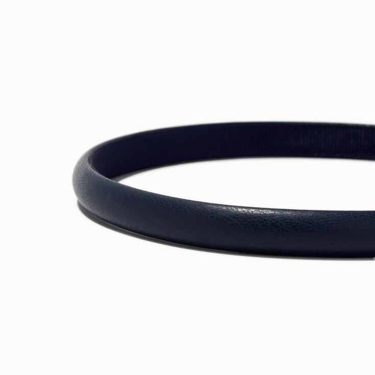 Navy Blue Thin Puff Headband,