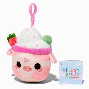 &#35;Plush Goals by Cuddle Barn&reg; 3&#39;&#39; Strawberry Mooshake Plush Bag Clip,