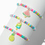 Claire&#39;s Club Bright Ice Pop Charm Stretch Bracelets - 4 Pack,