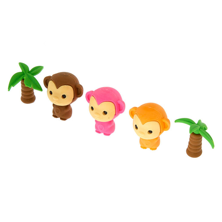 Tropical Monkey Erasers - 5 Pack,