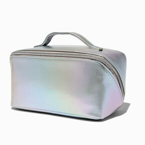 Flat AB Silver Makeup Bag,